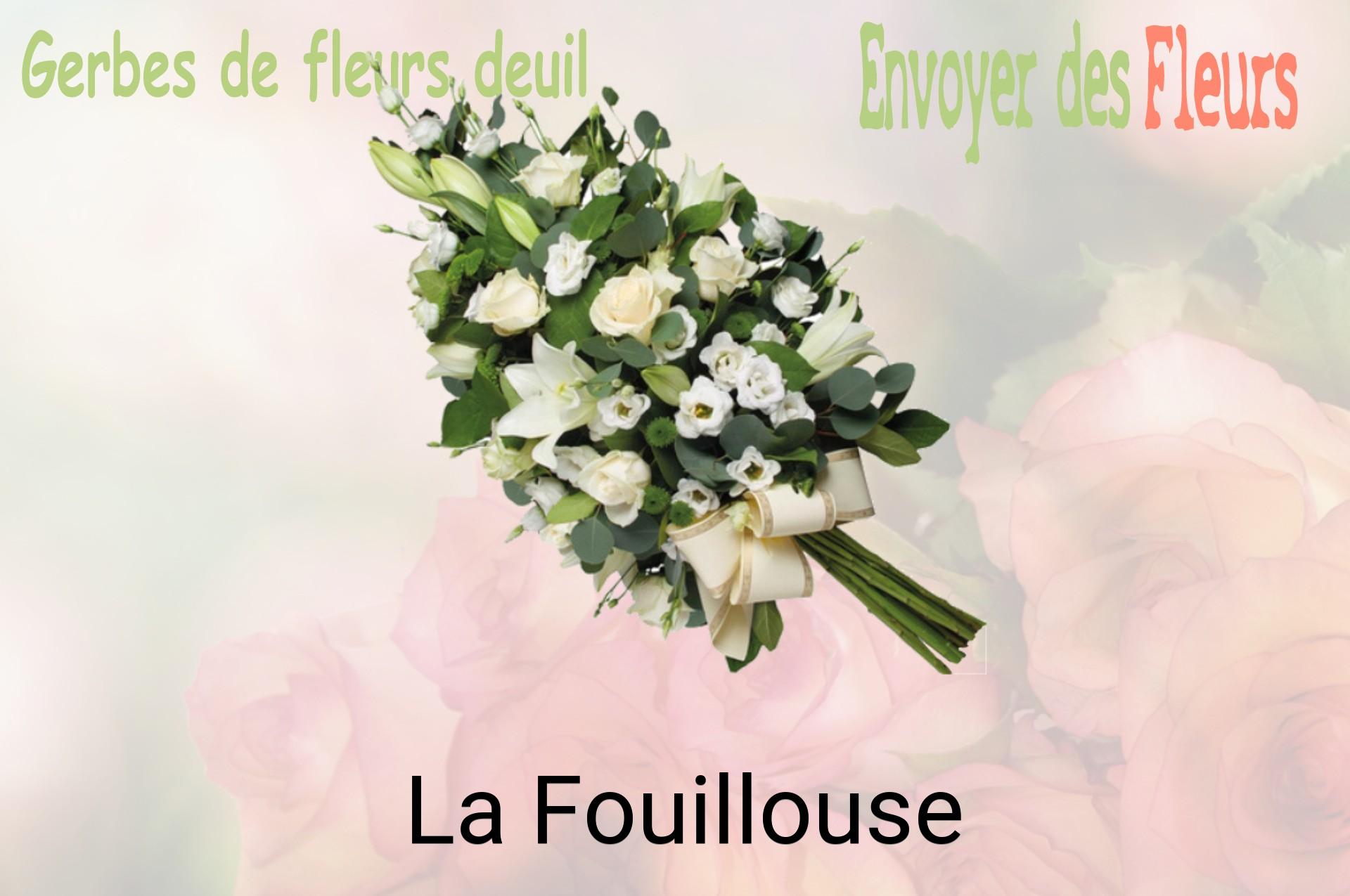 Gerbe de fleurs de deuil livrée à La Fouillouse